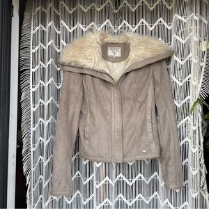 Suede and shearling jacket